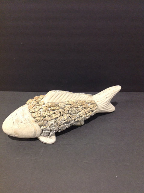 13" Cement Carp w/Stones