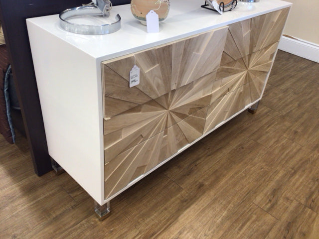 Modshop White Six Drawer Wood Front Dresser