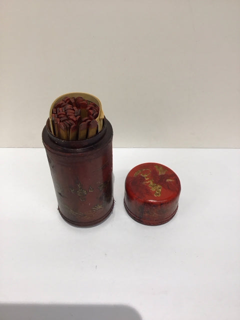 Chinese Fortune Sticks in Leather Box