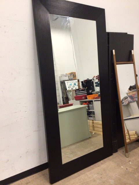47" X 94 1/2" Dark Wood Framed Large Floor Mirror