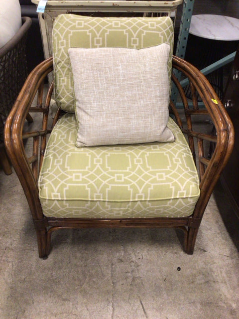Tommy Bahama Island Estate Palm Rattan Chair W/Pillow