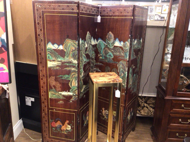 AS-IS 4 Panel Asian Screen(Damage To Corners)