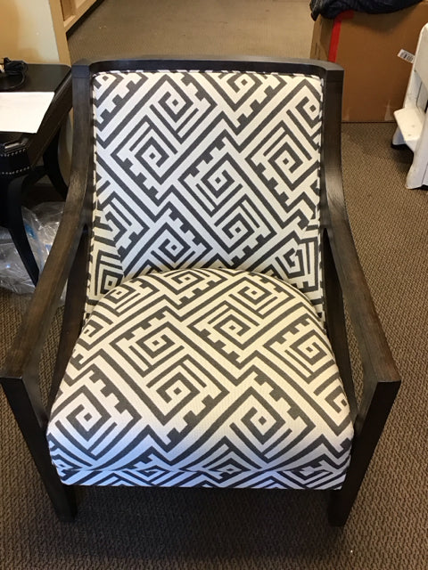 Macy's Kourtney Graphite Maze Accent Chair