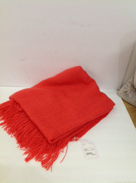 Sabrina Soto Coral Fringe Acrylic Throw