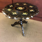 31"x25" Italian Style Black Floral Motif Tilt Table
