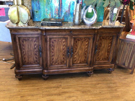 Thomasville Ernest Hemingway Stone Top Four Door Buffet