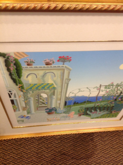 28" X 29" Signed Mcknight Ravello Garden