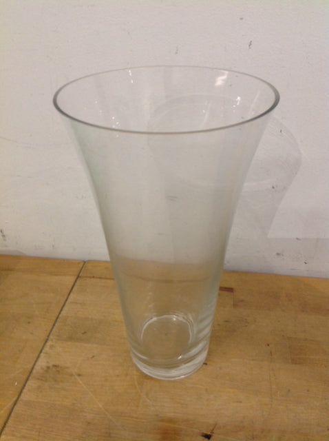 Vase- 12" Clear Glass