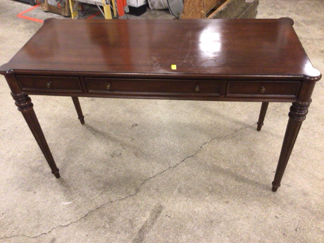 53” X 29" X 30" AS-IS Ethan Allen Custom Turret-Corner Home Office Desk(Marks)