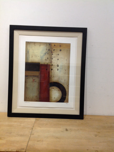 30x36" DeRosier Original Geometric Shapes S/N