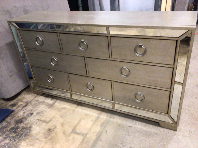 AS-IS Macys Ailey Dresser W/Mirror(Top Damage)