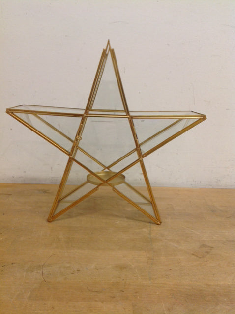 14" Glass Candle Holder