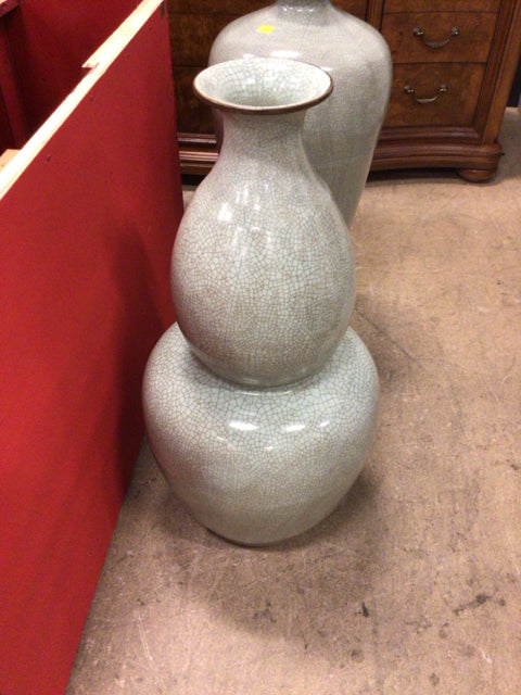 34 1/2" Tozai Home Blue Ceramic Floor Vase