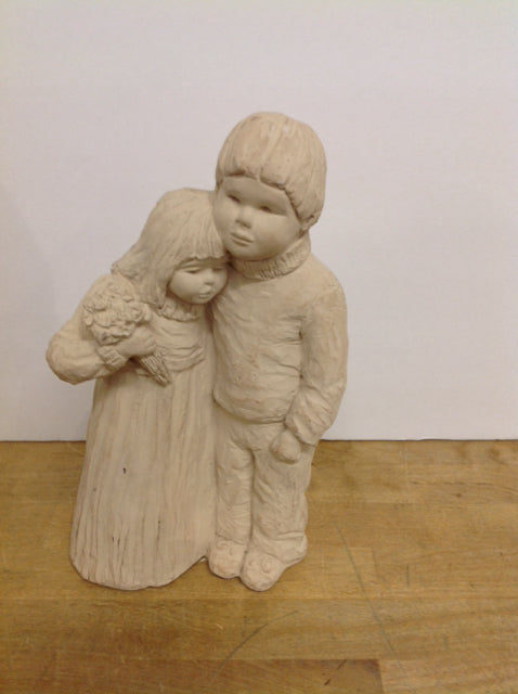 11" Austin Podrino Boy & Girl Resin Sculpture