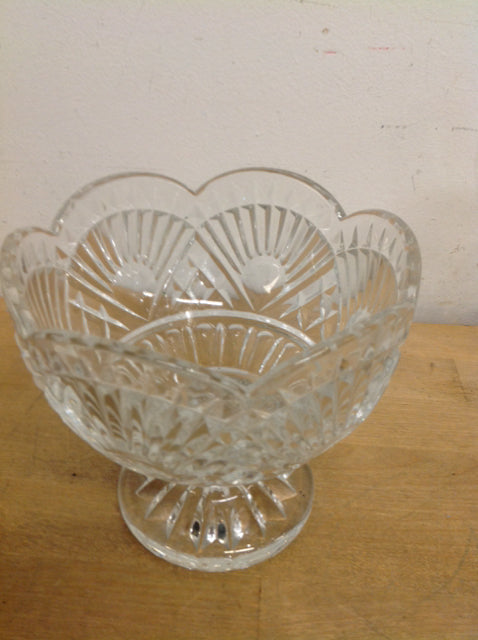 6" Footed Cut Crystal Bowl