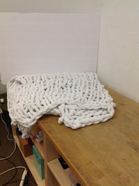 White Woven Throw