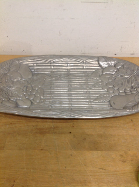 Tray- 20" Fitz & Floyd Silver Metal