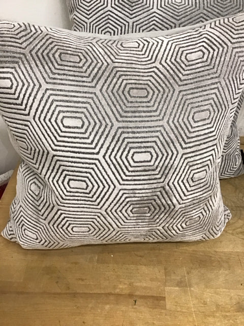 20" Gray Geometric Pattern Pillow