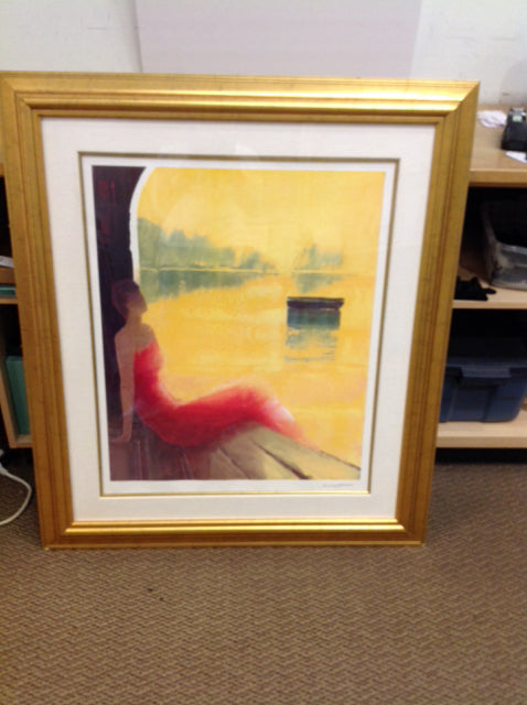 38x43 Woman in Arched Window