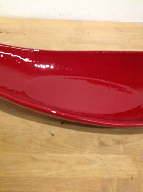 Bowl- 21" Red Ceramic