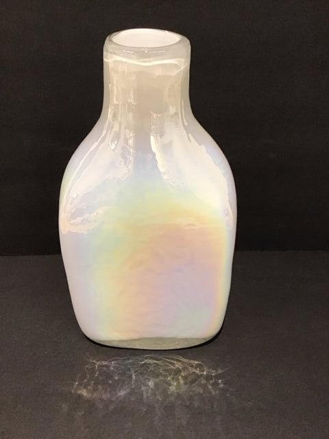 12" Iridescent Glass Vase