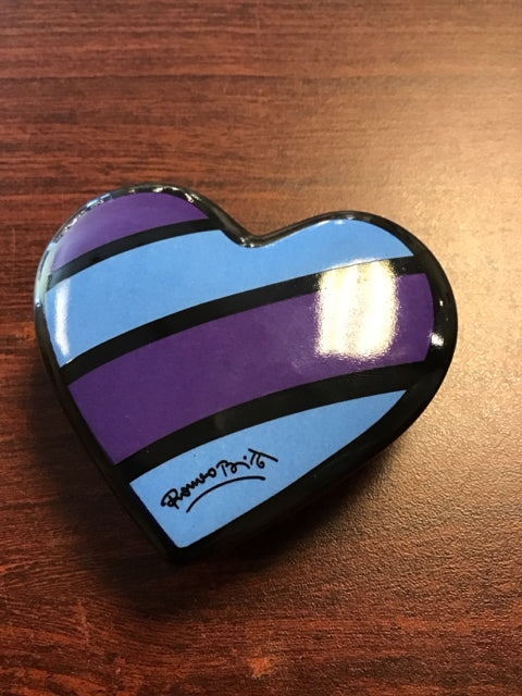 Britto Blue Puple & Black Paperweight