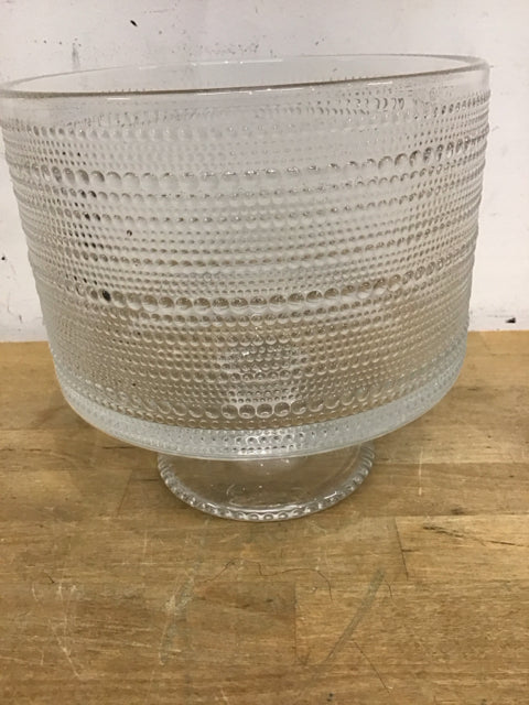 7 3/4"Hx7 3/4" W Littala Kastehelmi Footed Textured Bowl