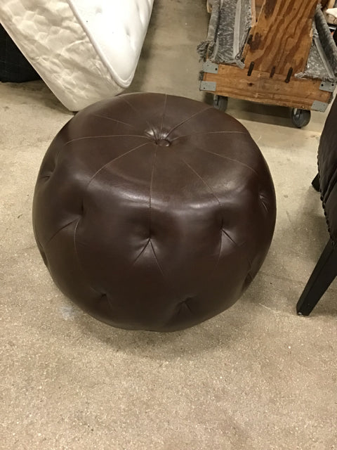 Pier 1 Brown Tufted Pouf