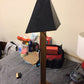 AS-IS Uttermost Wood Table Lamp W/Black Shade(Has Been Touched Up)