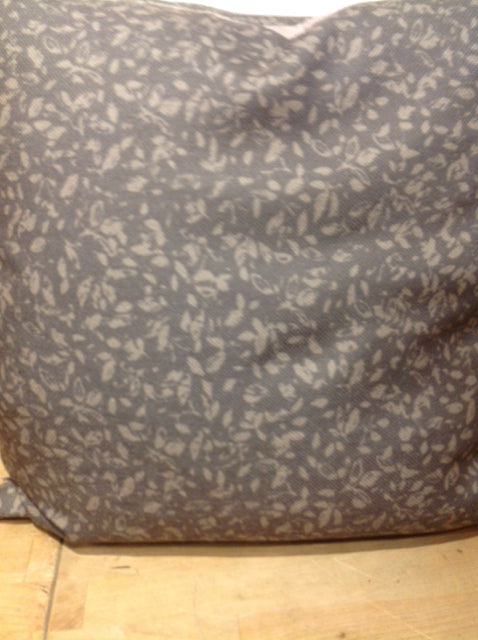 Pillow- Grey Leaf Print