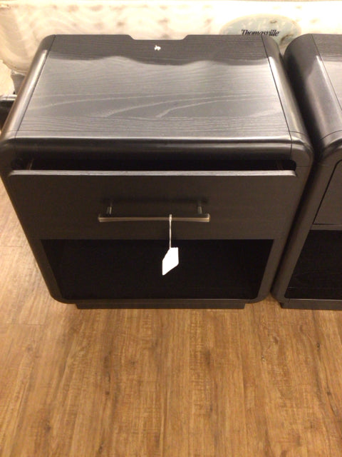 City Furniture Black One Drawer Nightstand