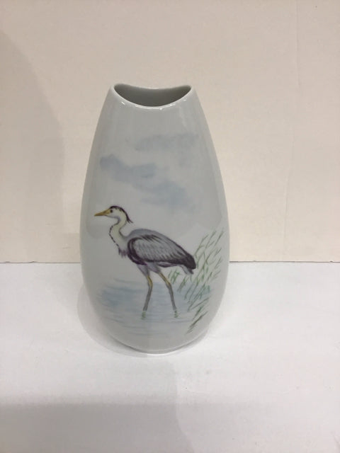8" Thomas Porcelain Vase w/Painted Bird