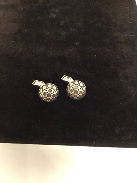 Round Silver Crafted Cufflinks