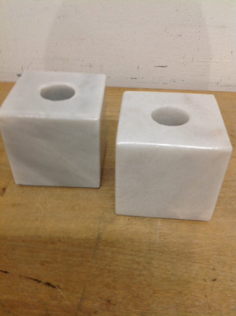 Candle Holders - 3" Pair Of Stone Tappers