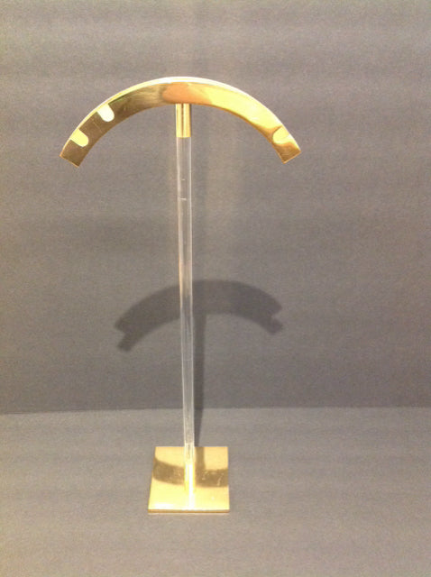Abstract Gold Metal Sculpture w/Acrylic Post