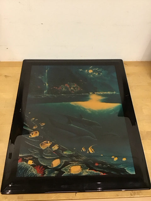 25"x21" Wyland "Paradise" Acrylic Art Signed