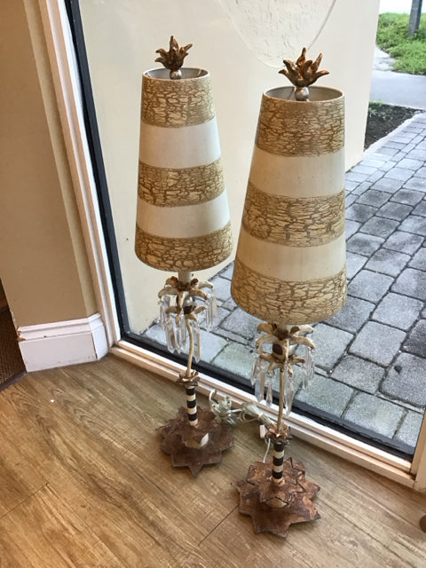 Pair Of 45" Birdland Whimsical Buffet Table Lamp