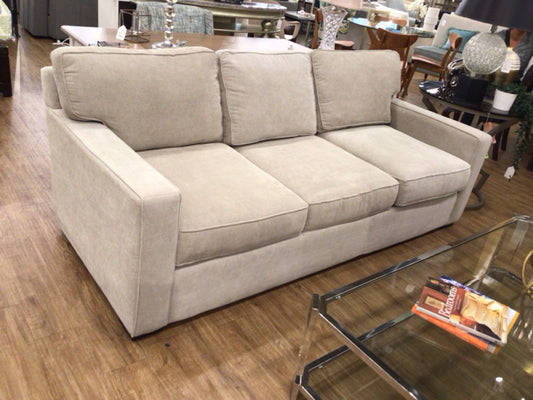 Tan Upholstered Sleeper Sofa