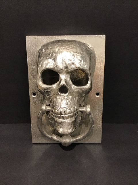 Silver Metal Skull Door Knocker