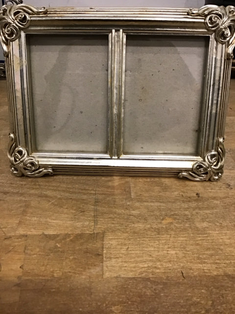 3.5"x5" Goldtone Ornate Double Photo Frame
