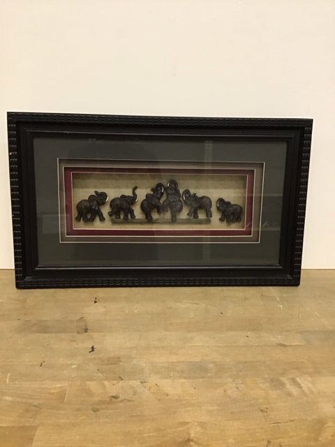 24x14 Resin Elephant Parade Shadow Box Frame