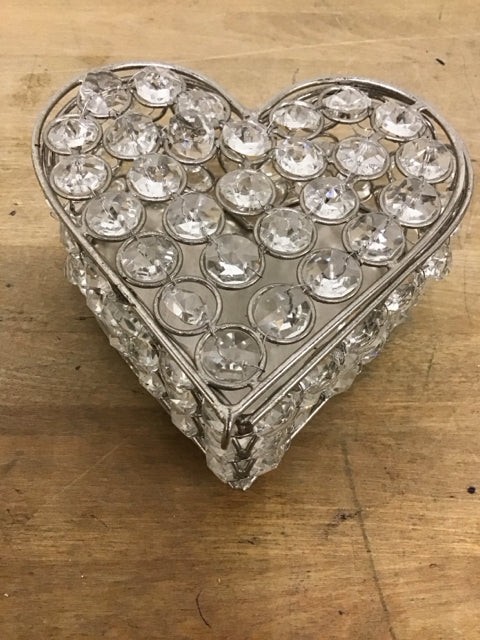 5" Silver & Crystal Decorative Box