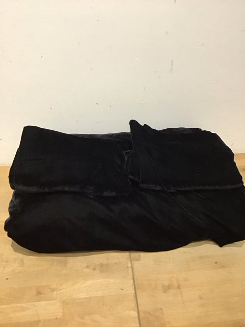 3 PC King Black Velvet Duvet Set