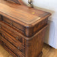 AS-IS Dark Wood Nine Drawer Dresser W/Mirror