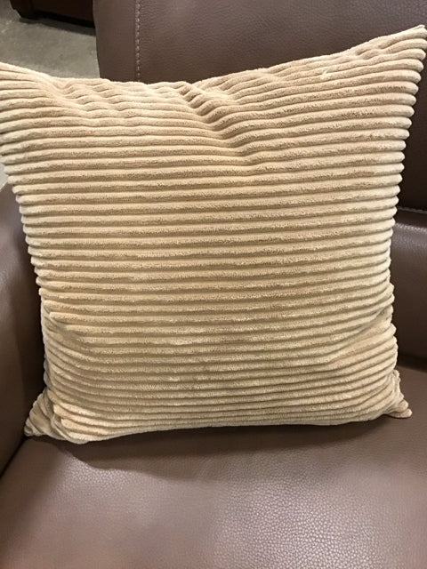 22" Tan Corduroy Pillow