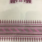 Cream Pink & Burgandy Elephant W/Fringe Runner