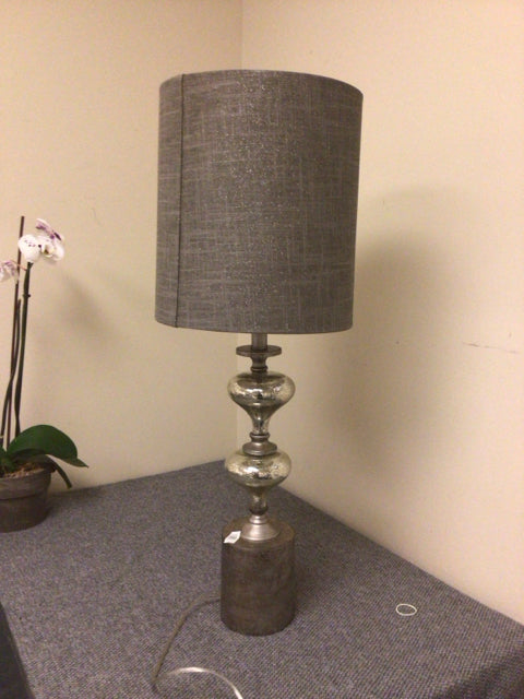 Mercury Glass Table Lamp W/Shade