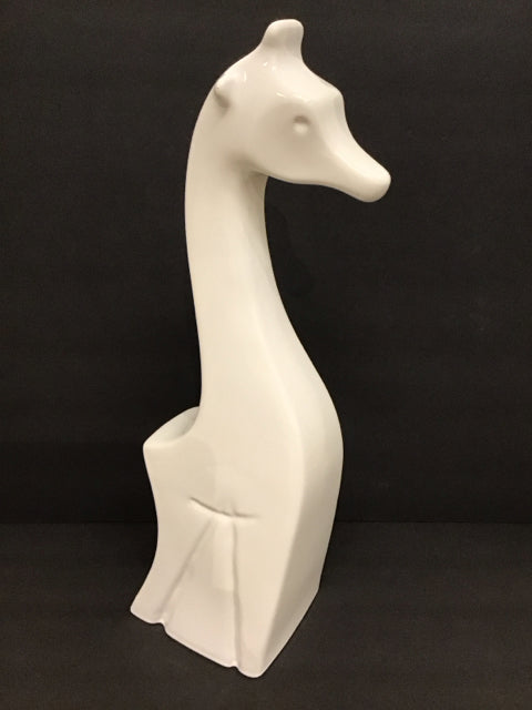 18" White Ceramic Giraffe
