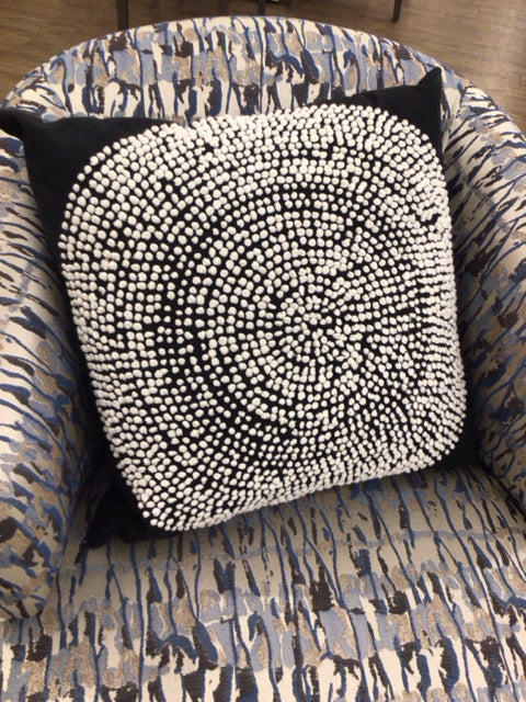 Black & White Textured Pillow