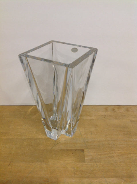 9.5" Square Rogaiska Cut Crystal Vase